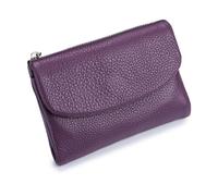 Genérico Unisex Pebble Leather Wallet, Unisex Soft Pebble Leather Wallet, Women Clutch Bags, Can Hold Coins, ID Cards (Light Purple)