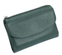 Genérico Unisex Pebble Leather Wallet, Women's Genuine Leather Coin Purse with Credit Card Holder, Coin Holder & Cash Slots (Green)