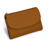 Genérico Unisex Pebble Real Leather RFID Wallet, Unisex Pebble Leather Wallet, Zipper Wallets for Men, Short Genuine Leather Purse for Coins and Cards, Small Compact Bifold Pocket Purse (One-23)