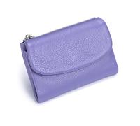 Genérico Unisex Pebble Real Leather RFID Wallet, Unisex Pebble Leather Wallet, Zipper Wallets for Men, Short Genuine Leather Purse for Coins and Cards, Small Compact Bifold Pocket Purse (One-5)