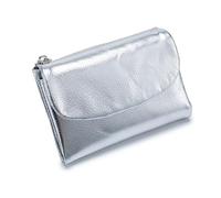 Genérico Unisex Pebble Real Leather RFID Wallet, Unisex Pebble Leather Wallet, Zipper Wallets for Men, Short Genuine Leather Purse for Coins and Cards, Small Compact Bifold Pocket Purse (One-14)