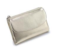 Genérico Unisex Pebble Real Leather RFID Wallet, Unisex Pebble Leather Wallet, Zipper Wallets for Men, Short Genuine Leather Purse for Coins and Cards, Small Compact Bifold Pocket Purse (One-6)