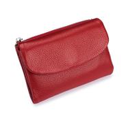 Genérico Unisex Pebble Real Leather RFID Wallet, Unisex Pebble Leather Wallet, Zipper Wallets for Men, Short Genuine Leather Purse for Coins and Cards, Small Compact Bifold Pocket Purse (One-15)