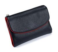 Genérico Unisex Pebble Real Leather RFID Wallet, Unisex Pebble Leather Wallet, Zipper Wallets for Men, Short Genuine Leather Purse for Coins and Cards, Small Compact Bifold Pocket Purse (One-18)