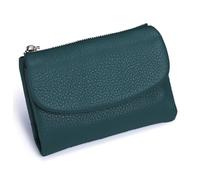 Genérico Unisex Pebble Real Leather RFID Wallet, Unisex Pebble Leather Wallet, Zipper Wallets for Men, Short Genuine Leather Purse for Coins and Cards, Small Compact Bifold Pocket Purse (One-24)