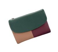 Genérico Unisex Pebble Real Leather RFID Wallet, Unisex Pebble Leather Wallet, Zipper Wallets for Men, Short Genuine Leather Purse for Coins and Cards, Small Compact Bifold Pocket Purse (One-16)