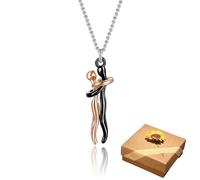 Genérico Unity Collar, Abrazo Humano Colgante Ajustable, Pareja Abrazo Pendiente para Mujeres y Hombres (G)