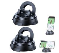 Genérico Universal Car Phone Holder,360° Rotatable Mobile-Holders with Non-Slip Base,Dashboard Car Phone Holders with Strong Suction Cup,No Installation Required, Suitable for All Models