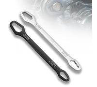 Genérico Universal Double Ended Wrench, Double-Ended Torx Wrench, Self-Adjusting Multi-Tool Spanner (8-24mm / 5/16"-7/8"), Universal Self Adjusting (Black & Silver)
