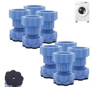 Genérico Universal Shock-Absorbing Slip Base, Universal Heightening Pad for Washing Machine Base, for Washing Machines and Refrigerators, Heightening Pad, Proof and Silent(8 pc)