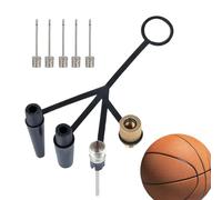 Genérico Universal Ventiladapter-Set Für Kompressor & Luftpumpe - 4-Klauen-Gelenk & 5 Ballnadeln | Ventilkonverter Für Basketball, Schwimmring & Schlauchboot, Robustes Messing & Edelstahl, 8cm