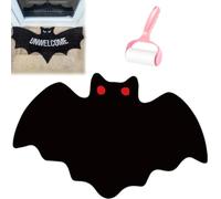 Genérico Unwelcome Bat Door Mat,Bat Shaped Non-Slip Coir Rug Mats,Gothic Halloween Door Mat for Front Porch or Indoor Use,Funny Housewarming Gift for New Home,Bathroom,Bedroom and Kitchen