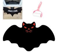 Genérico Unwelcome Bat Door Mat,Bat Shaped Non-Slip Coir Rug Mats,Gothic Halloween Door Mat for Front Porch or Indoor Use,Funny Housewarming Gift for New Home,Bathroom,Bedroom and Kitchen