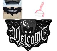 Genérico Unwelcome Bat Door Mat,Bat Shaped Non-Slip Coir Rug Mats,Gothic Halloween Door Mat for Front Porch or Indoor Use,Funny Housewarming Gift for New Home,Bathroom,Bedroom and Kitchen