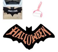 Genérico Unwelcome Bat Door Mat,Bat Shaped Non-Slip Coir Rug Mats,Gothic Halloween Door Mat for Front Porch or Indoor Use,Funny Housewarming Gift for New Home,Bathroom,Bedroom and Kitchen