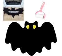 Genérico Unwelcome Bat Door Mat,Bat Shaped Non-Slip Coir Rug Mats,Gothic Halloween Door Mat for Front Porch or Indoor Use,Funny Housewarming Gift for New Home,Bathroom,Bedroom and Kitchen