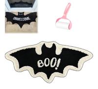 Genérico Unwelcome Bat Door Mat,Bat Shaped Non-Slip Coir Rug Mats,Gothic Halloween Door Mat for Front Porch or Indoor Use,Funny Housewarming Gift for New Home,Bathroom,Bedroom and Kitchen