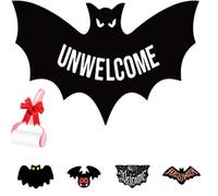 Genérico Unwelcome Bat Door Mat,Gothic Bath Rug,Halloween Funny Pattern Doormat,Spooky New Home Closing Housewarming Gift for Kitchen,Bedroom,Holiday,Outdoor,Indoor Decor