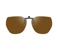 Genérico Up Night Driving Glasses Clip On - Alloy 7g 135mm Or 137mm Anti Glare Polarized - Day Night 2 In 1 Yellow Lens For Anti High Beam - Unisex Metal Frame