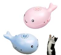 Genérico Upgrade Whale-Shaped Floating Cat Toys, Electric Floating Small Soccer Keep Kitten Entertained, Whale Float Fat Toy, Interactive Cats Floating Ball Toy with Built-in Fan (Mix)