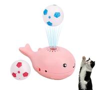 Genérico Upgrade Whale-Shaped Floating Cat Toys, Electric Floating Small Soccer Keep Kitten Entertained, Whale Float Fat Toy, Interactive Cats Floating Ball Toy with Built-in Fan (Pink)