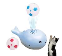 Genérico Upgrade Whale-Shaped Floating Cat Toys, Electric Floating Small Soccer Keep Kitten Entertained, Whale Float Fat Toy, Interactive Cats Floating Ball Toy with Built-in Fan (Blue)