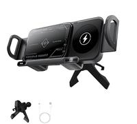 Genérico Upliftjoys High Intelligent Mobile Phone/Pad Holder, 2 in 1 Rotatable Car Phones Holders, Wireless Charging, Air-Vent Smart Auto-Clamp Magnetic Phone-Holder for Cars (Black)