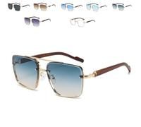 Genérico Upliftjoys Sunglasses, Retro Gradient Sunglasses Uv400 Protection, Vintage Metal Frame Shades for Driving, Beach & Fashion (styleE)