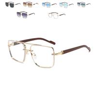 Genérico Upliftjoys Sunglasses, Retro Gradient Sunglasses Uv400 Protection, Vintage Metal Frame Shades for Driving, Beach & Fashion (styleG)