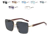 Genérico Upliftjoys Sunglasses, Retro Gradient Sunglasses Uv400 Protection, Vintage Metal Frame Shades for Driving, Beach & Fashion (styleA)