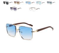 Genérico Upliftjoys Sunglasses, Retro Gradient Sunglasses Uv400 Protection, Vintage Metal Frame Shades for Driving, Beach & Fashion (styleC)