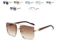 Genérico Upliftjoys Sunglasses, Retro Gradient Sunglasses Uv400 Protection, Vintage Metal Frame Shades for Driving, Beach & Fashion (styleB)