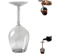 Genérico Upside Down Wine Glass,Flip Glass,Novetly Reative Upside-Down Long Stem Wine Glasses, Birthday Anniversary, Valentine, Christmas, Party Funny Gift (1)