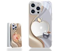 Genérico Urgalaxy Personalized 3D Colorful Fruit Tempered Glass Phone Case, Comes with Mirror, All-Inclusive Lens, Frosted Soft-Edged, for iPhone X-XR/7-16pm (iPhone XR,Silver)