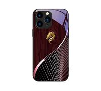 Genérico Urgalaxy Personalized Dragon Compatible with Glass Phone Case, Full Coverage Anti Drop Phone Case for iPhone 11/12/13/14/15/16 Series (Red,for 13 Mini)