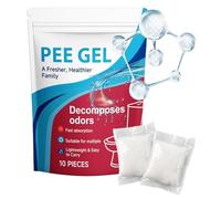 Genérico Urine Gel Pack, Portable Toilet Deodorizer, Odor Control Absorbent Gel, Fast Solidifying Formula Leak Proof for Clean Use 10 Pieces Camping Hiking Travel Car Outhouse Restroom Sanitation Kit