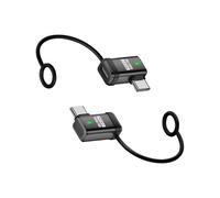 Genérico USB 90 Degree Adapter - Right Angle Connector, Vertical Port Extension with Small Security Tether, Space Saving Hardware Link, Ideal for Workplace Desk Computer Connectivity