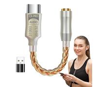 Genérico USB C Adapter, Type C Audio Converter Jack, 3.5mm Headphone Cable with HiFi, Durable Aluminum Alloy Build, Audio Adapter with Clear Sound, Tech Accessory for Phone Music