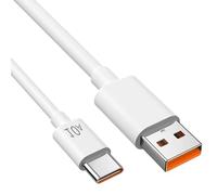 Genérico USB C Charger Cable, Fast Charging Cable, 120W Maximum Output, Single Head 10A Data Transfer Cord for Car, Work, or Home Use, 3.28 feet, White, PVC Wire, Travel-Ready, 1 Piece
