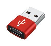 Genérico USB, C Converter, Laptop Adapter, Type-C to USB Connector, PD Fast Charging, Phone Tablet PC Use, Travel Car Home Workplace, 1.18x0.79x0.39 Inches, Red Black Color, 1 Piece