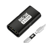 Genérico USB C Female to Female - 240W 80Gbps Power Delivery Adapter | USB C to usbbs Converter Extender, High Speed Charging Cable for Home Conference, Travel Desktop and Workplace Laptop