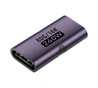 Genérico USB C Female to Female- 240w HD,16k Full-Featured,USB C Coupler,Type Extender |Bidirectional Converter for Home Conference Desktop Computer Laptop Workplace