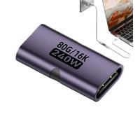 Genérico USB C Female To Female - 240W USB's C To USBs Ç Extender | High-Speed TypeC Adapter For Laptops, Desktops, Travel, Office, Presentations, 16K Video, Fast Charging, Black/White/Gray