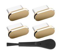Genérico USB C Plugs Dust, Set of 4 Type C Port Protectors with Cleaning Brush, 1x0.6cm PP Material Dust Cap Kit for Tablet, Phone, Laptop, Ideal for Home, Travel, Road Trip, or Outdoor Use