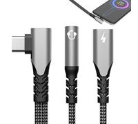 Genérico USB C Splitter | 2-in-1 Headphone Adapter To USB C,60W Revolutionary Fast Charging Headphones Wired, Convenient and Versatile Plug and Play For Smartphone, Homes
