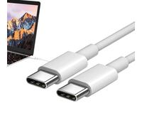 Genérico USB C to C Cable - 3.28ft Fast Charging 120W Charger Wire, Type-C Interfaces, Single Head Design, 6A Maximum Output, Thickened PVC Build, Stable Data Transmission, Durable White Cable