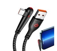 Genérico USB C To USB C Right Angle,Two-color Elbow Charger Cable 120W - Charging Cable Fast Charging Cord Type C, Tangle-Free For Women Men