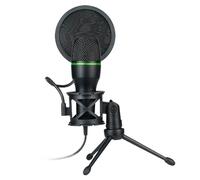 Genérico USB Condenser Microphone - Metal Black, Streaming Microphone, Noise Cancelling | USB Microphones For Voice Call, Remote Video Conferencing, Game Voice Recording, Singing, Streaming Use