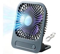 Genérico USB Desk Fan - Magnetic Fan For Cruise Ship | 4-Speed Portable Rechargeable Wind Blower | Battery-powered Desk Fans For Cruise Travel Camping Beach Vacation Bedroom Hotel Sleeping