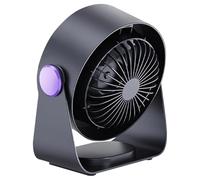 Genérico USB Desk Fan, Portable Personal Cooler, 7.09x4.33x7.87 pulgadas Quiet Digital Display, Recargable Touch Screen Control, compacto ligero diseño para viajes escolares al aire libre